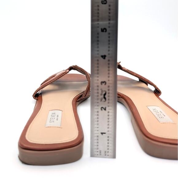 Steven New York Harlien Slide Sandal Open Toe Women's Brown Size US11M EU42 - Picture 4 of 9